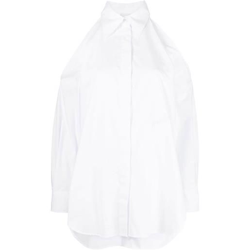 PINKO camicia con spalle scoperte - bianco