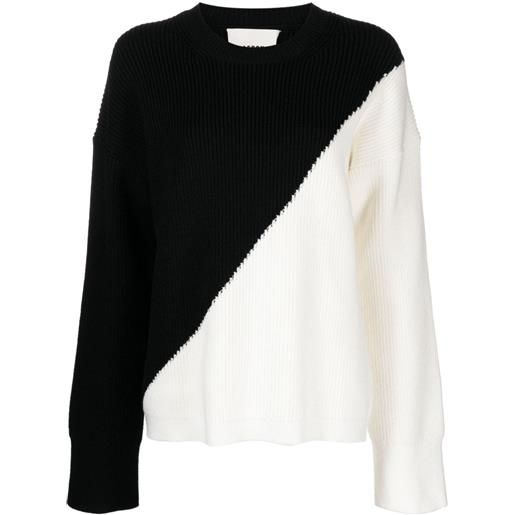 AERON maglione bicolore sonique - bianco