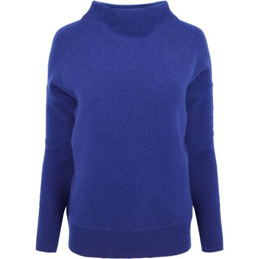 Vince maglione con scollo a imbuto - blu