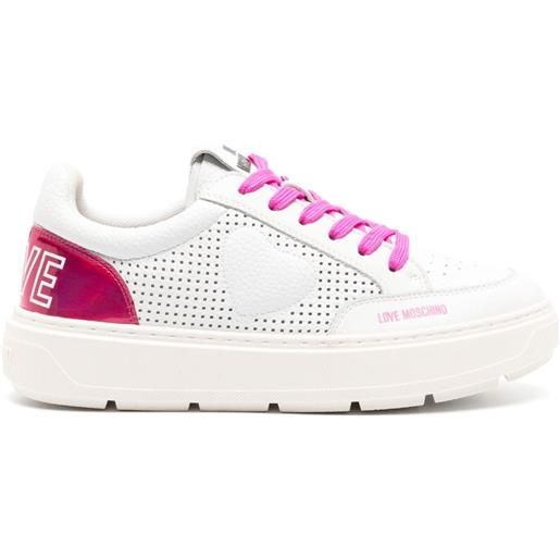 Love Moschino sneakers con stampa - bianco