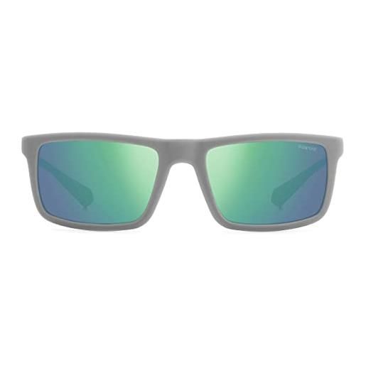 Polaroid pld 2134/s occhiali da sole da uomo grigio e verde