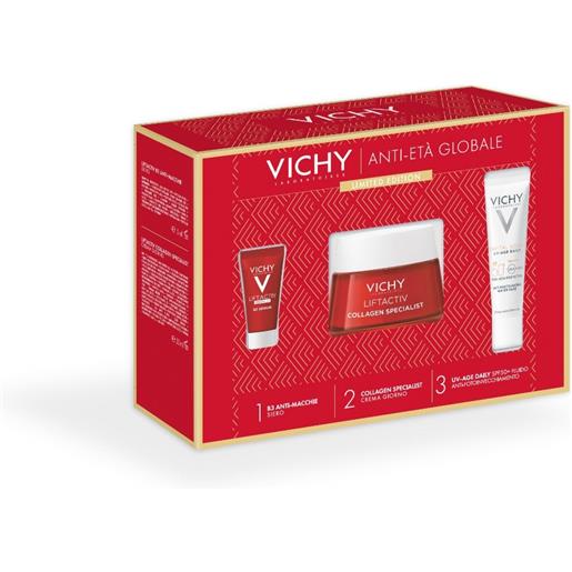 Vichy cofanetto liftactiv b3 anti-macchie siero 5ml+crema giorno 50ml +uv-age daily spf50+ 15ml