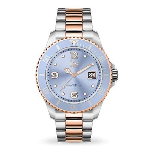 Ice-watch - ice steel sky silver rose-gold - orologio soldi da donna con cinturino in metallo - 016770 (medium)