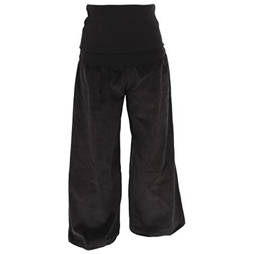 GURU SHOP pantaloni spa, pantaloni da yoga, pantaloni a vita larga, donna, cotone, pantaloni lunghi, abbigliamento alternativo, rosso vivo, 46