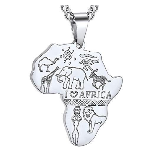 GOLDCHIC JEWELRY collana africana, gioielli animali africani in acciaio inossidabile 316l