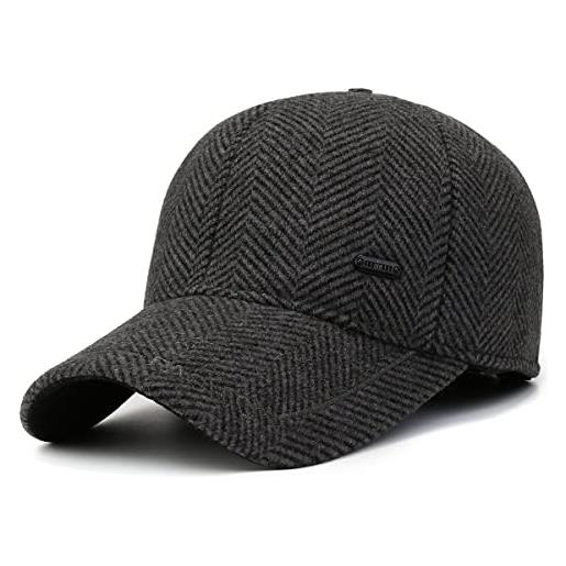 GYOUFU cappelli da baseball da uomo cappelli invernali (grigio 08)