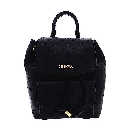 GUESS geva flap backpack black logo