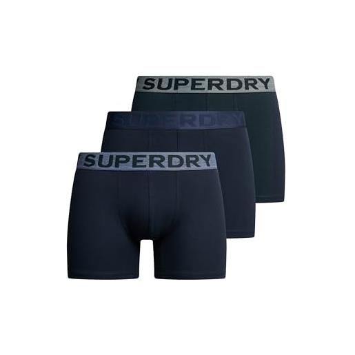 Superdry boxer triple pack, boxer a pantaloncino uomo, asphalt grit/karst black mega grit/noos grey marl, 