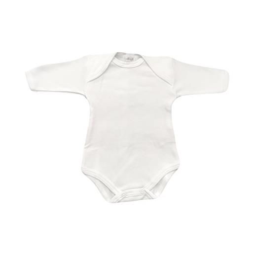 Ellepi confezione da 2 body americano manica lunga neonato neonata cotone garzato. Realizzato con filato in puro cotone