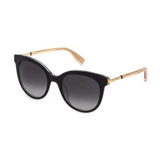 Furla sfu540 sunglasses, top nero lucido + cristallo, 53 unisex-adulto