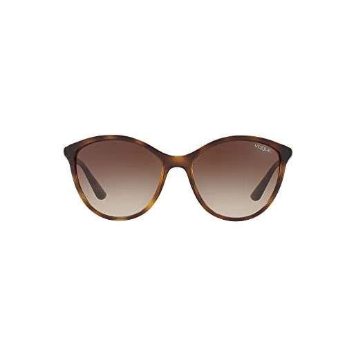 Vogue Eyewear 0vo5165s w65613 55 occhiali da sole, marrone (dark havana/browngradient), donna