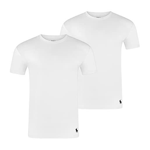 Polo Ralph Lauren ralph lauren classic-2 pack crew undershirt, 2 pezzi bianco/bianco 002, l