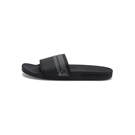 Quiksilver rivi slide-slider sandals for men, sandali punta aperta uomo, nero (black/black/grey xkks), 40 eu