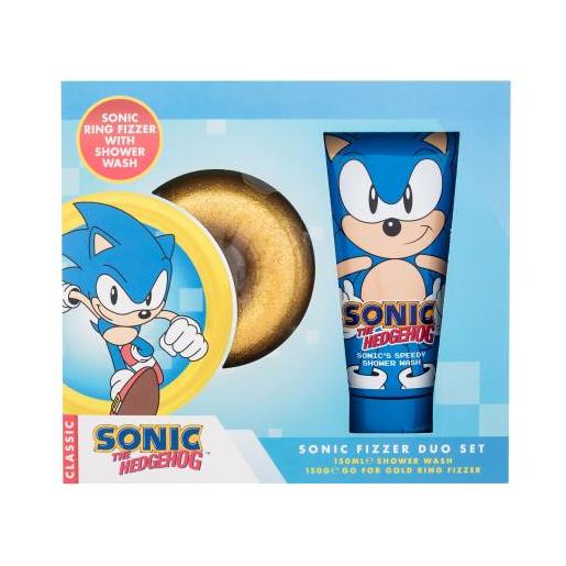 Sonic The Hedgehog bath fizzer duo set cofanetti bomba da bagno 150 g + gel doccia sonic's speedy 150 ml