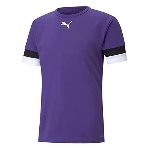 PUMA teamrise jersey jr, shirt unisex - bambini e ragazzi, prism violet-puma black-puma white, 176