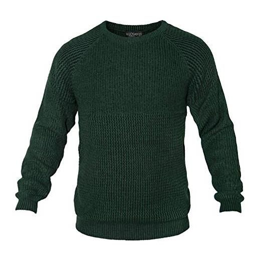 LOSAN maglione uomo misto cotone 2 colori art. 5003 (verde scuro - m)