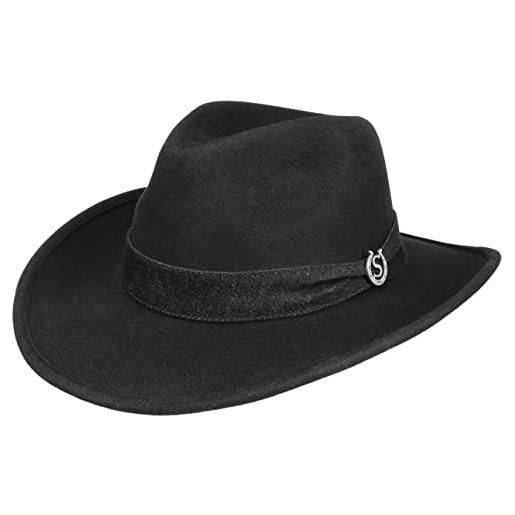 Stetson cappello in lana paxico western donna/uomo - feltro di outdoor autunno/inverno - m (56-57 cm) nero