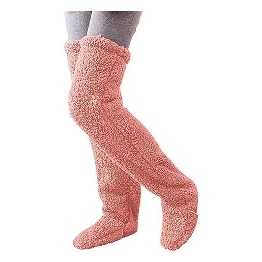 Generic calzini da lavoro fuzzy solido inverno pile calze alte al ginocchio traspiranti coscia calze ad alta compressione donne calzini leggeri da donna calzini a compressione per donna cotone cool socks, 