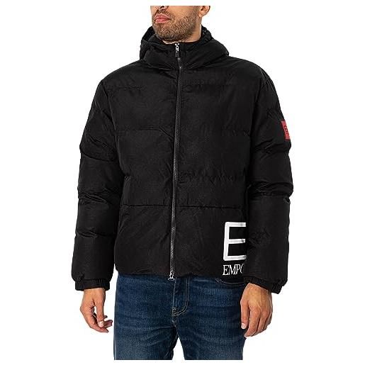EA7 giacca imbottita con cappuccio e maxi logo
