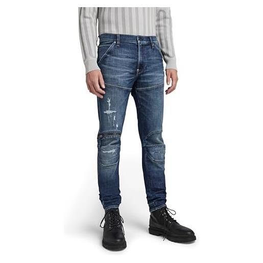 G-STAR RAW men's 5620 3d zip knee skinny jeans, blu (worn in dark sapphire d01252-c051-d334), 30w / 34l