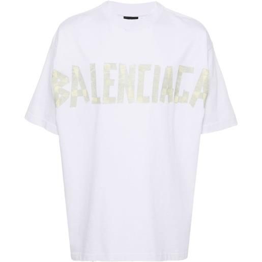 Balenciaga t-shirt tape type - bianco