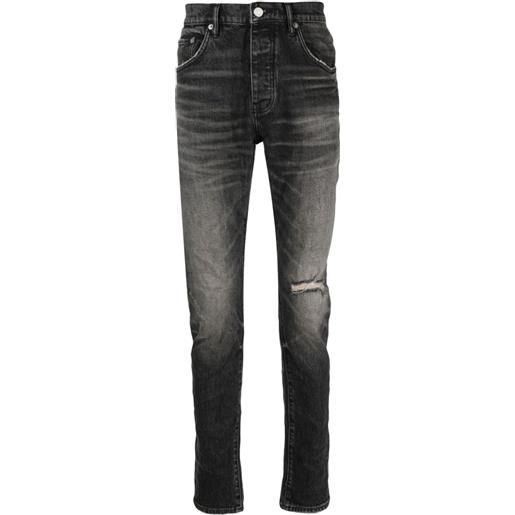 Purple Brand jeans slim p001 con vita bassa - nero