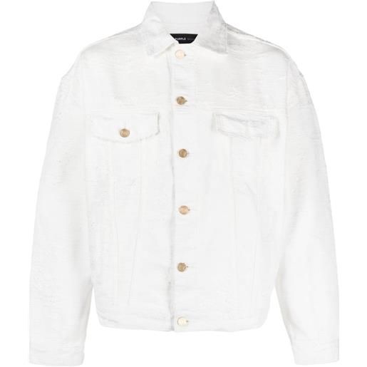 Purple Brand giacca-camicia p027 - bianco