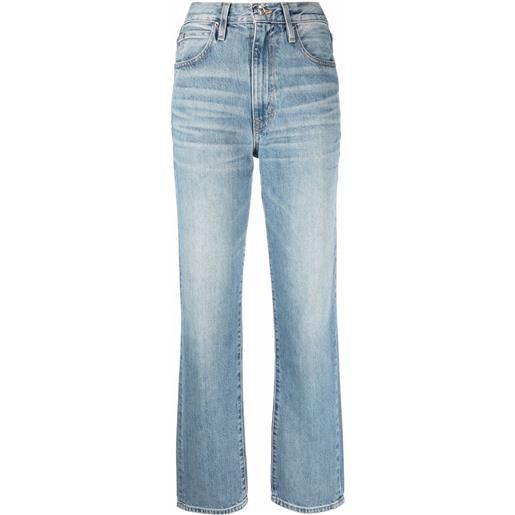 SLVRLAKE jeans crop london a vita alta - blu