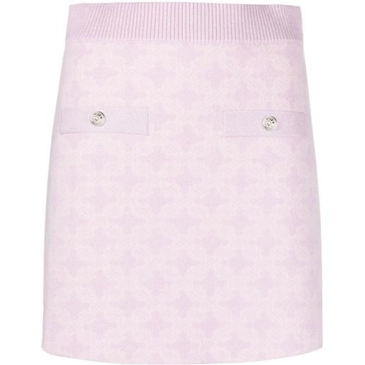 Maje minigonna con effetto jacquard - rosa