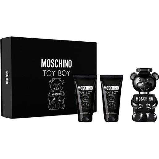 BOX REGALO moschino cofanetto toy boy eau de parfum 50ml con shower gel 50ml e after shave 50ml