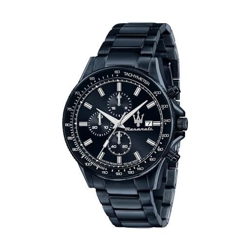 Maserati orologio uomo, cronografo, analogico, collezione blue edition - r8873640023