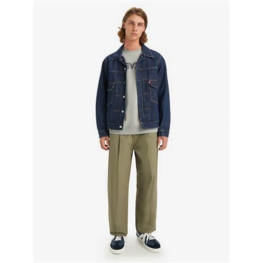 Levi's pantaloni 568™ stay loose accorciati lightweight a pieghe grigio / smokey olive lightweight