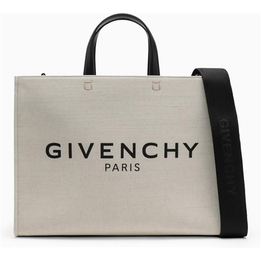 Givenchy g tote media beige in tela