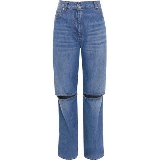 JW Anderson jeans dritti con dettaglio cut-out - blu
