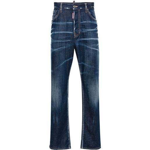DSQUARED2 jeans skinny a vita media - blu