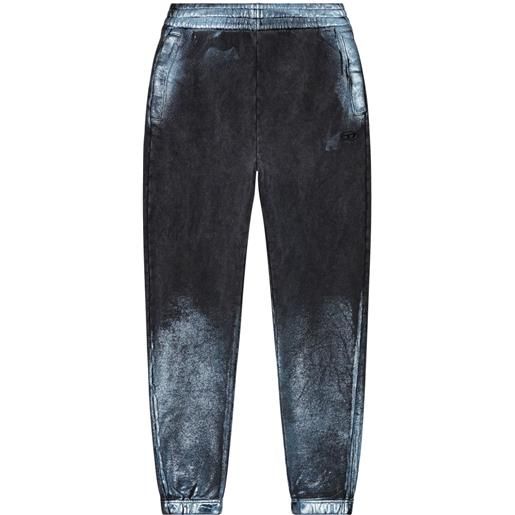 Diesel pantaloni sportivi con ricamo - grigio