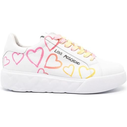 Love Moschino sneakers con stampa - bianco