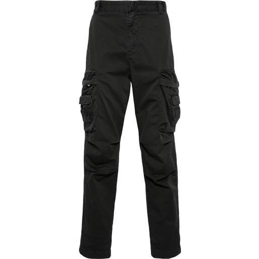 Diesel pantaloni p-argym-new-a a gamba ampia - nero