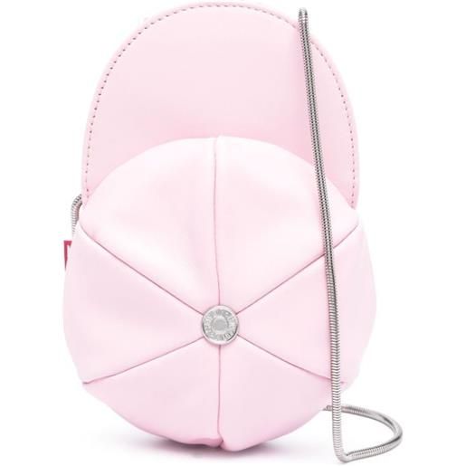 MOSCHINO JEANS borsa a tracolla con applicazione logo - rosa