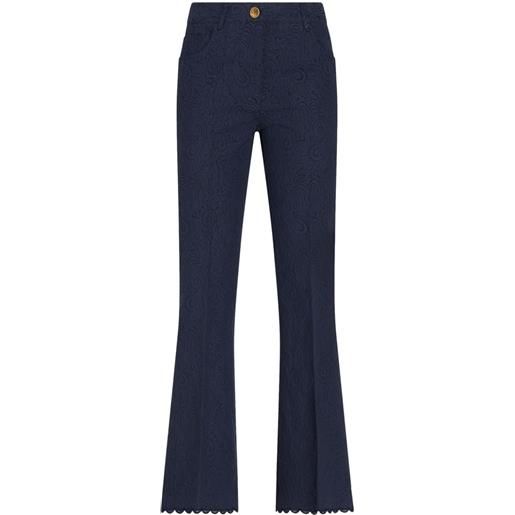 ETRO pantaloni con stampa paisley - blu