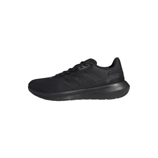 adidas run. Falcon wide 3, shoes-low (non football) uomo, nero (core black/core black/carbon), 44 eu