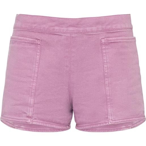 MAX MARA shorts vita media alibi in drill di cotone