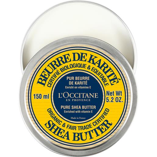 L'Occitane en Provence beurre de karité 100% 150ml crema viso giorno lenitiva, burro corpo, crema corpo anti-età, crema corpo rigenerante, maschera delicata capelli, maschera nutriente capelli, maschera riparatrice capelli, maschera doposole capelli