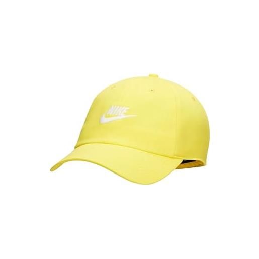 Nike cappellino cappello con visiera baseball yellow hat giallo taglia unica regolabile