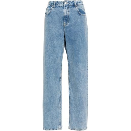 MOSCHINO JEANS straight-leg cotton jeans - blu