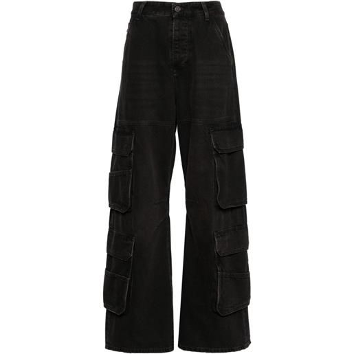 Diesel jeans a gamba ampia d-sire 1996 - nero