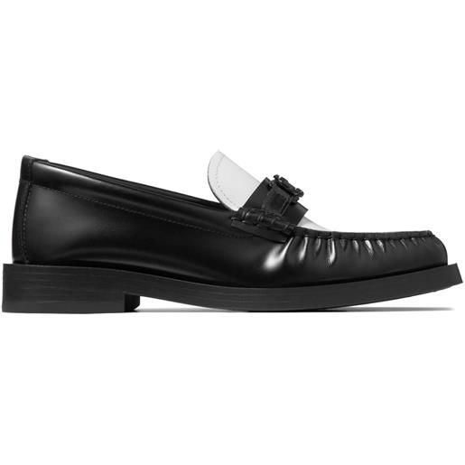 Jimmy Choo addie logo-plaque leather loafers - nero
