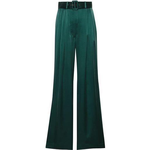 ZIMMERMANN belted wide-leg trousers - verde