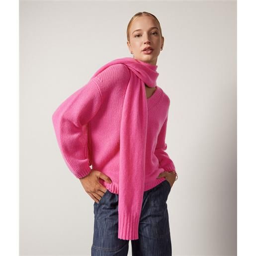 Falconeri sciarpa in cashmere rosa delizia
