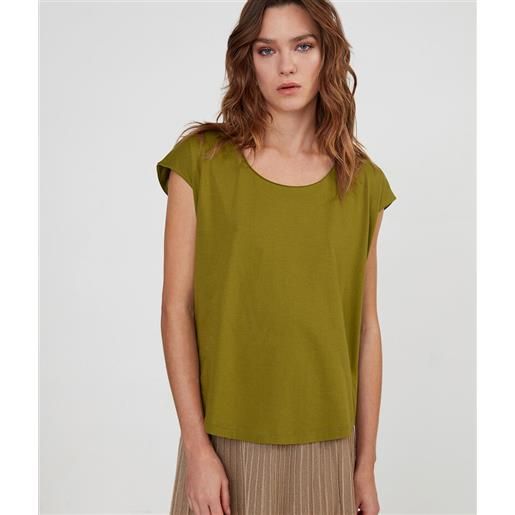 Falconeri t-shirt in cotone verde oliva
